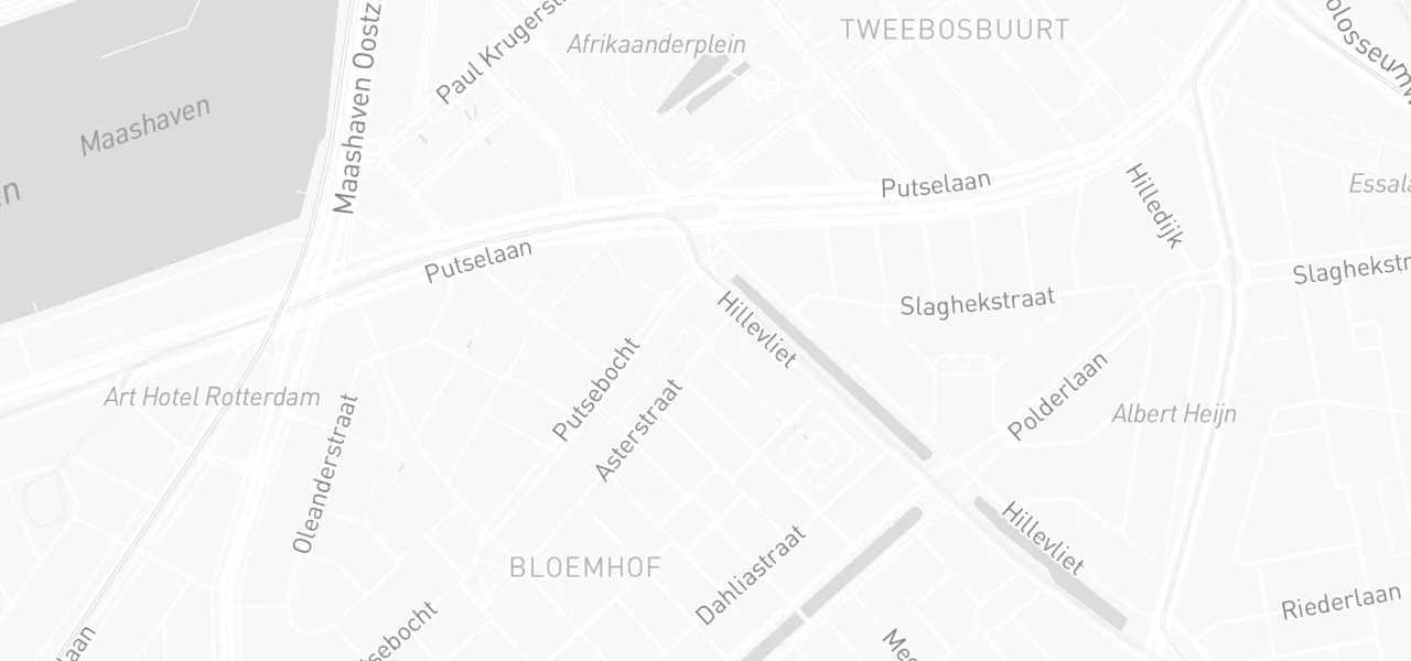 Kaart met de locatie van Autorijschool De Lesauto aan de Egelantierstraat 10, Rotterdam