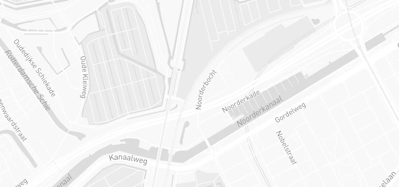 Kaart met de locatie van Autorijschool Yozcan aan de Noorderbocht, Rotterdam