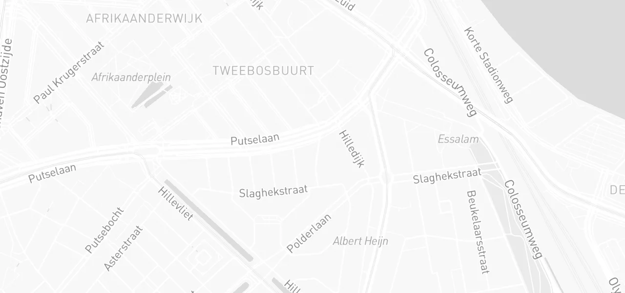 Kaart met de locatie van Bandos aan de Putselaan 32, Rotterdam