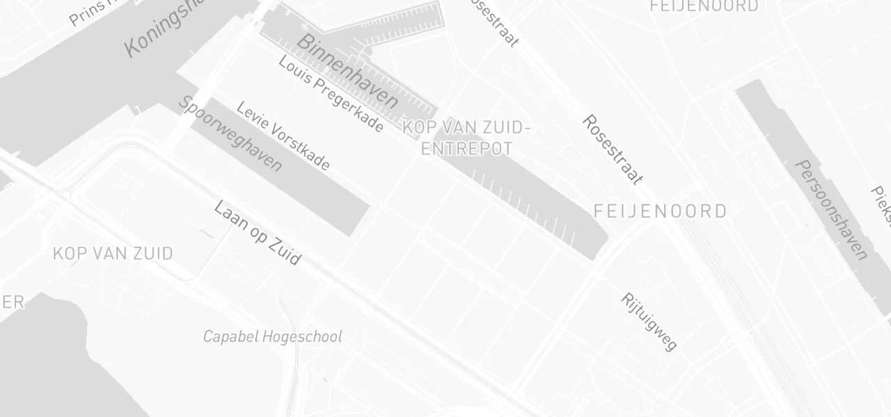 Kaart met de locatie van DAR-GO Rijopleiding aan de J.H. van Den Broekstraat 14, Rotterdam