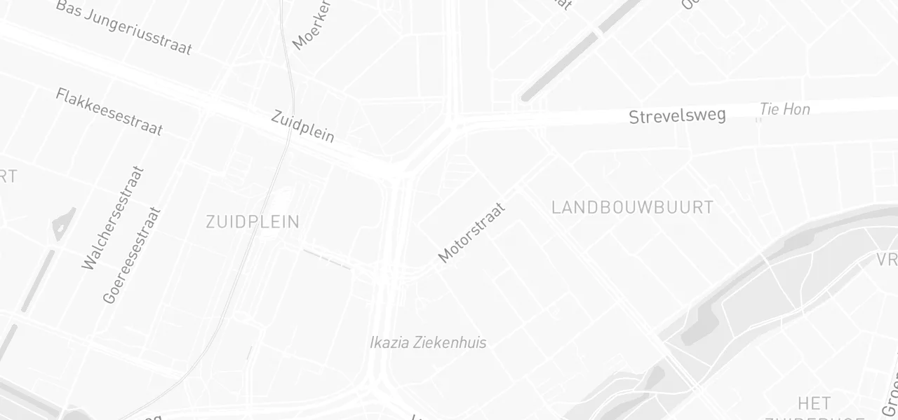 Kaart met de locatie van Driving academy Rotterdam aan de Strevelsweg 700 303, Rotterdam