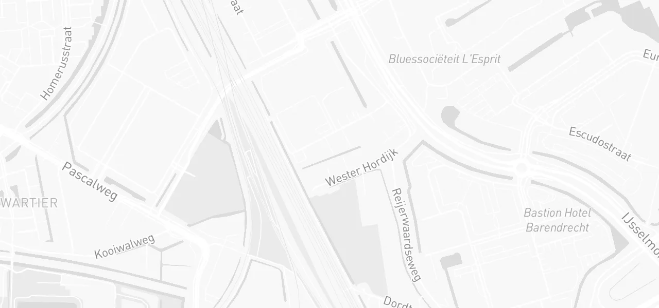 Kaart met de locatie van Echtlerenrijden.nl aan de Hekendorpstraat 50, Rotterdam