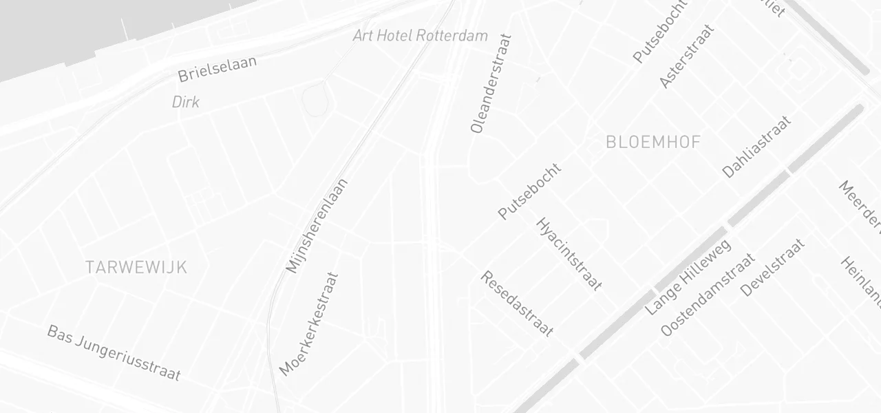 Kaart met de locatie van Erco Reizen BV aan de Dordtselaan 144 D, Rotterdam