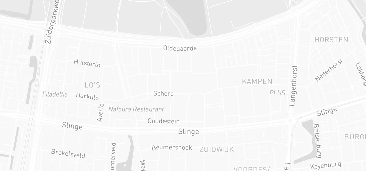 Kaart met de locatie van HPC Zuidwijk aan de Rotterdam