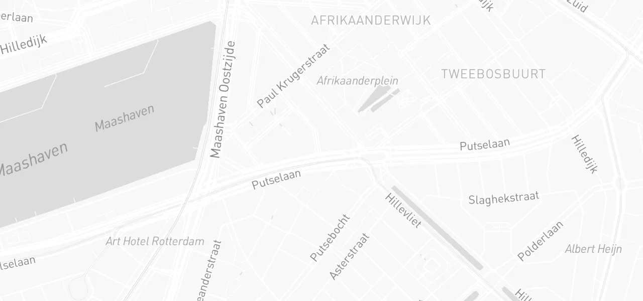 Kaart met de locatie van Inzicht Rijopleidingen aan de Putselaan 163, Rotterdam