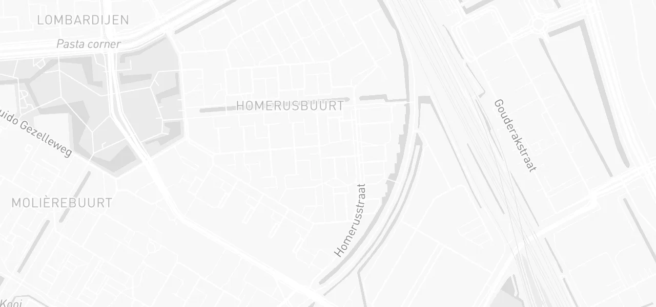 Kaart met de locatie van LESN aan de Dantestraat 87, Rotterdam