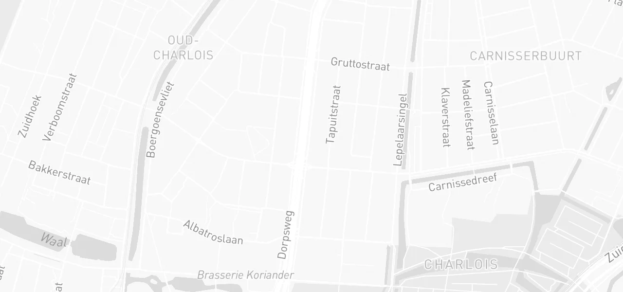 Kaart met de locatie van Luxor Spareribsline aan de Dorpsweg 150A, Rotterdam