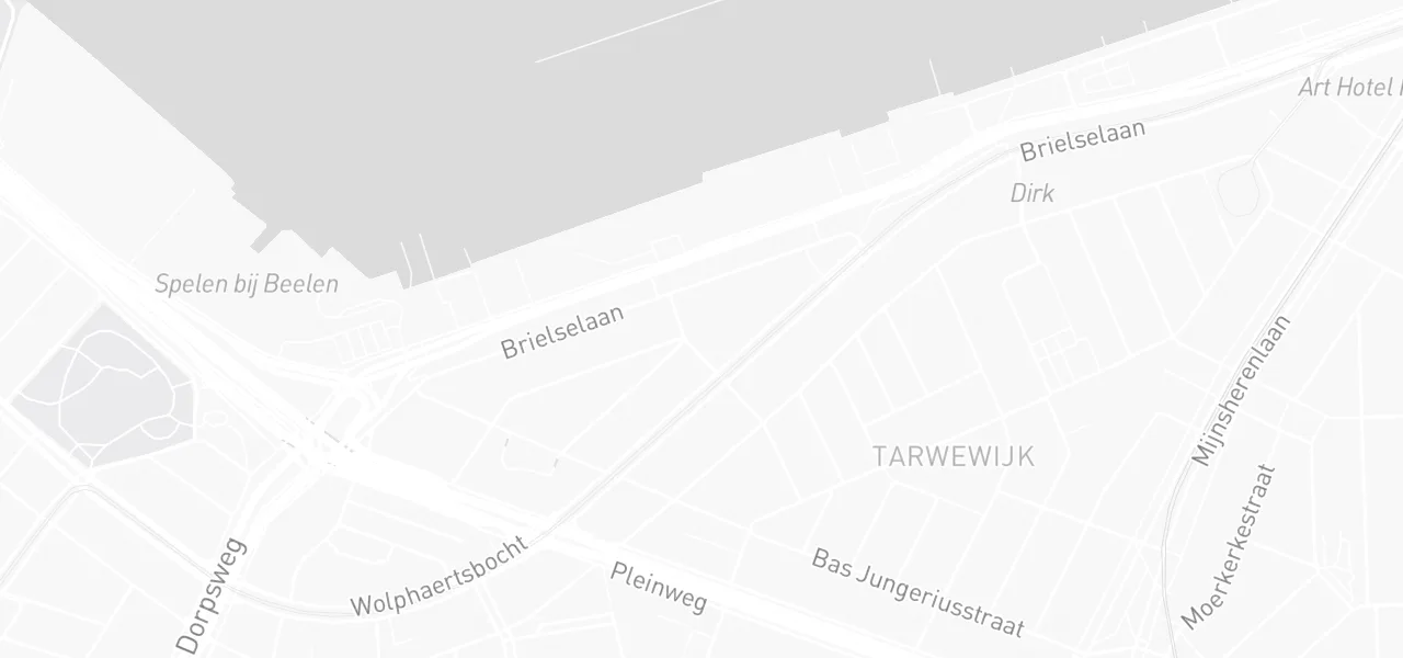 Kaart met de locatie van 'Mavis' Autorijschool aan de Den Hertigstraat 14-B, Rotterdam