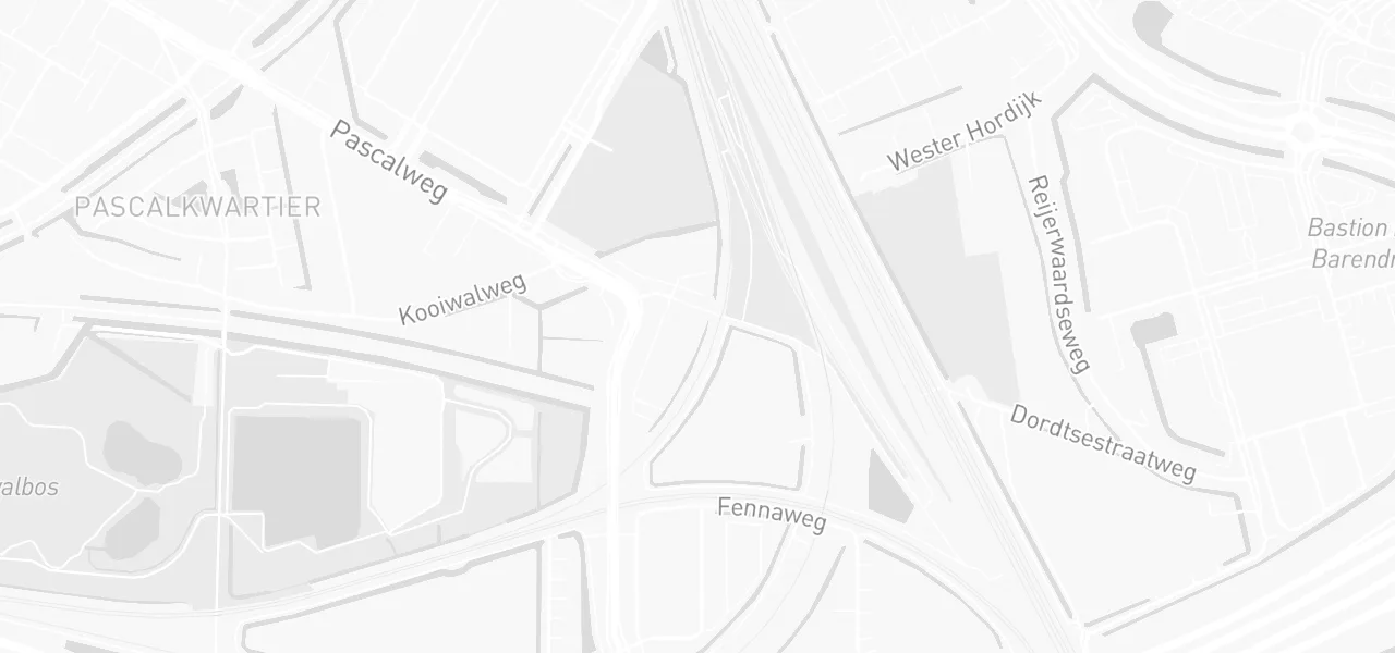Kaart met de locatie van NXXT Rijschool Barendrecht aan de Rotterdam