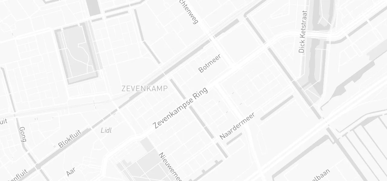 Kaart met de locatie van omw aan de Zevenkampse Ring 225, Rotterdam