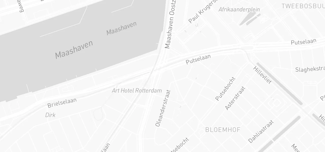 Kaart met de locatie van Rijbewijscentrum aan de Dordtselaan 6c, Rotterdam