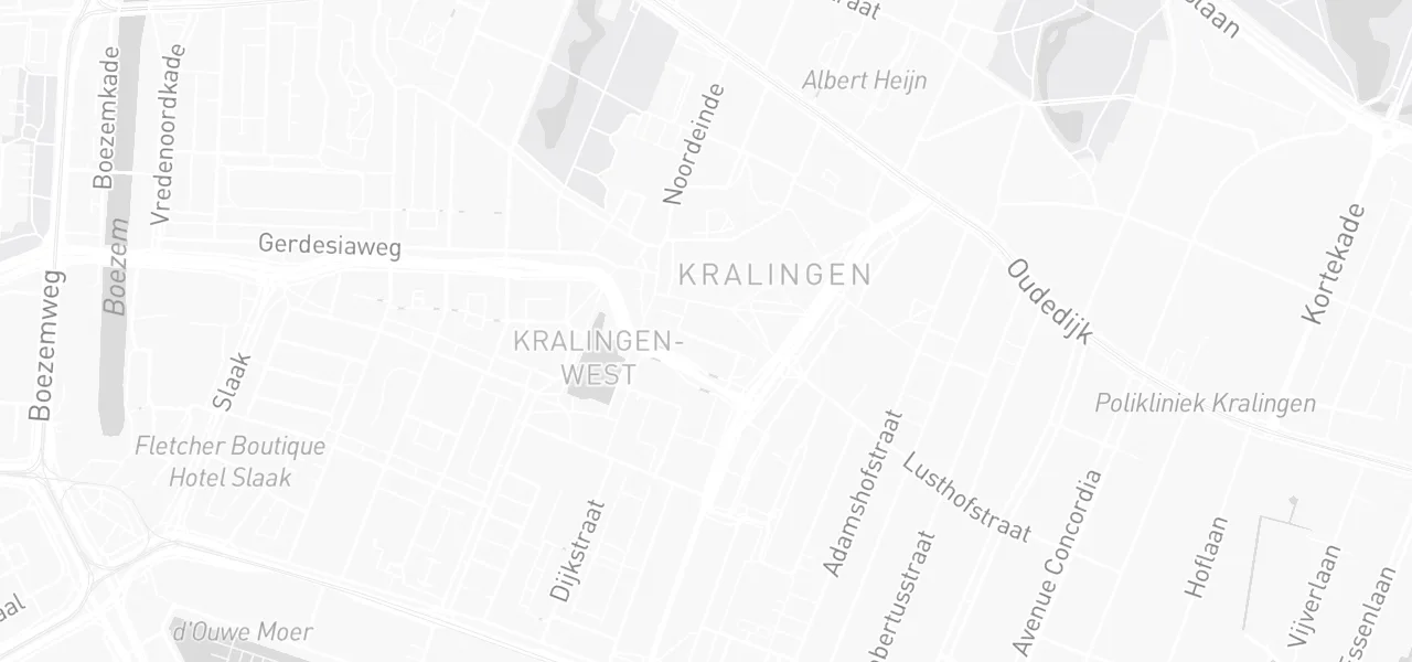 Kaart met de locatie van Rijles Zonder Stress - Rijschool Rotterdam e.o. (Thomas Sofronas) aan de Ringersplaats 57, Rotterdam