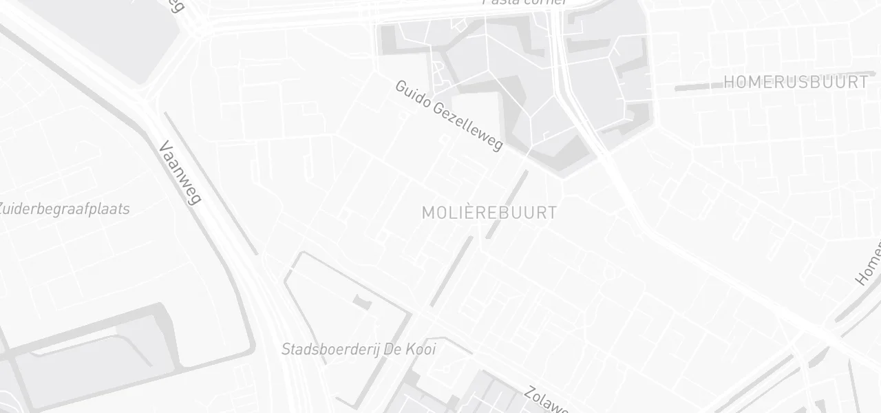 Kaart met de locatie van Rijschool Daal aan de Miltonstraat 9, Rotterdam