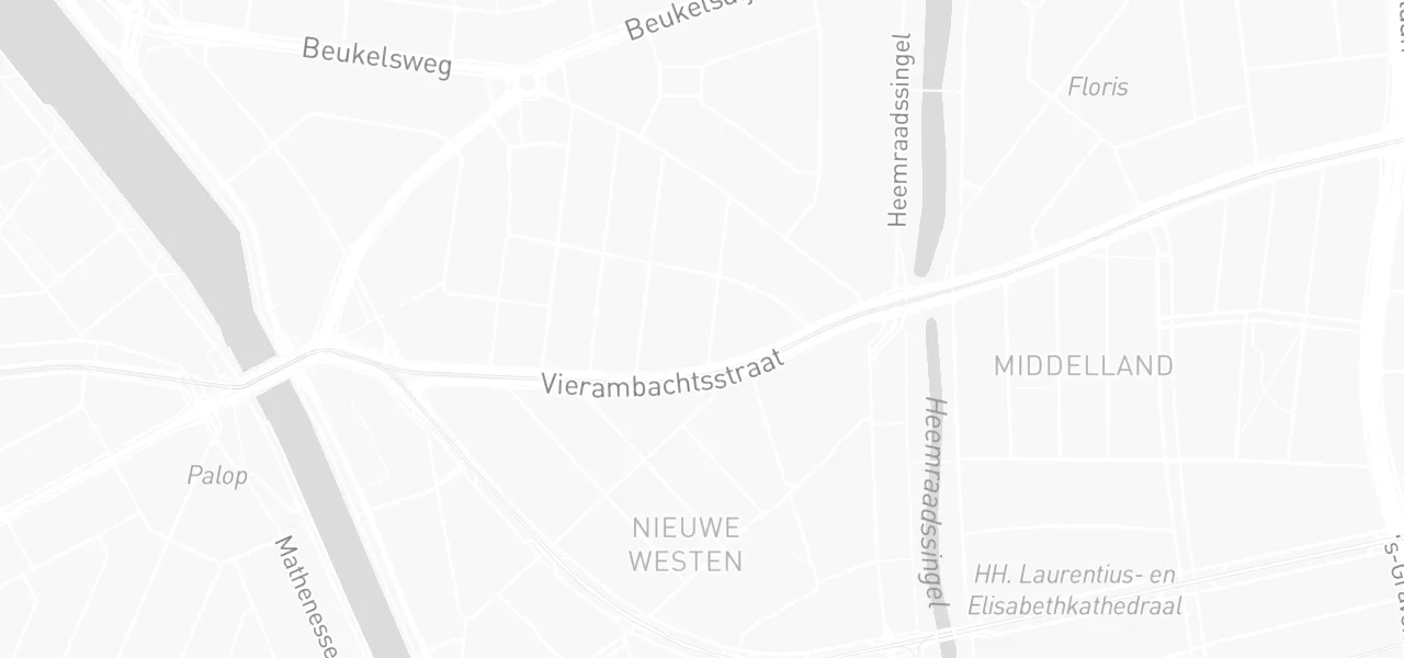 Kaart met de locatie van Rijschool Dyna aan de Van der Palmstraat 41b, Rotterdam