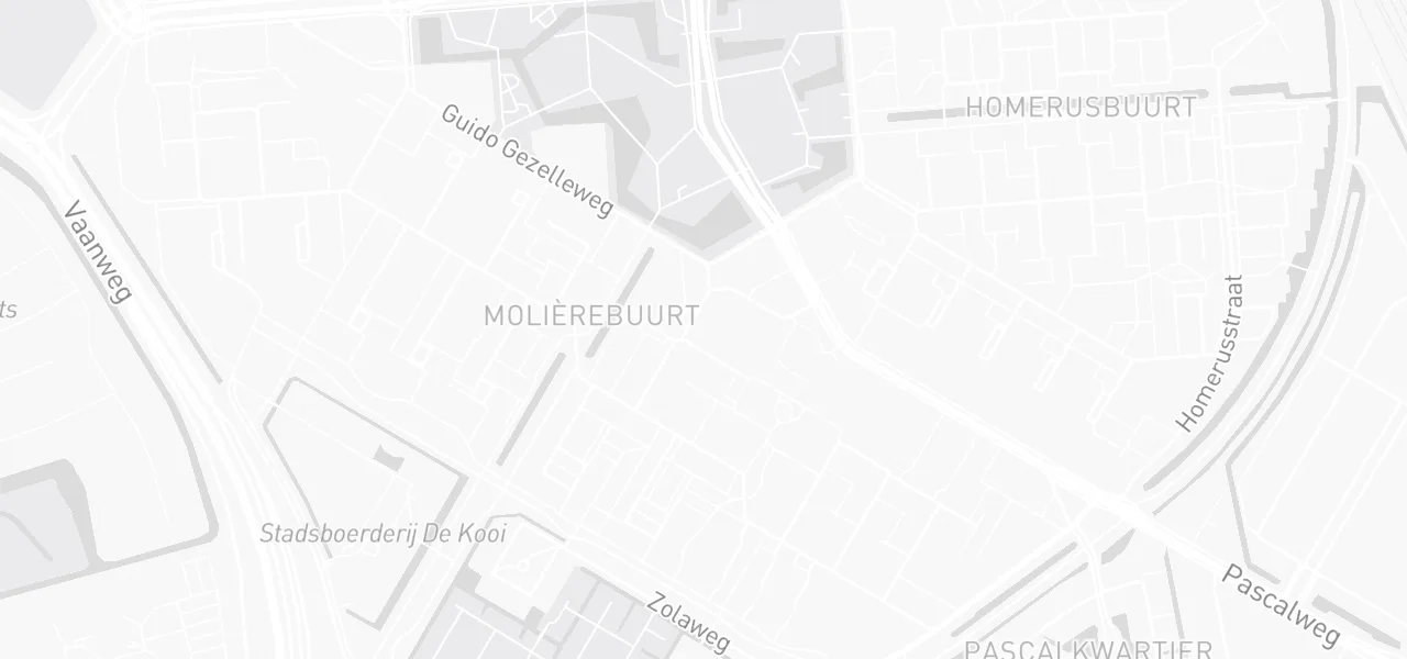 Kaart met de locatie van Rijschool Dynamic aan de Dumasstraat 6, Rotterdam