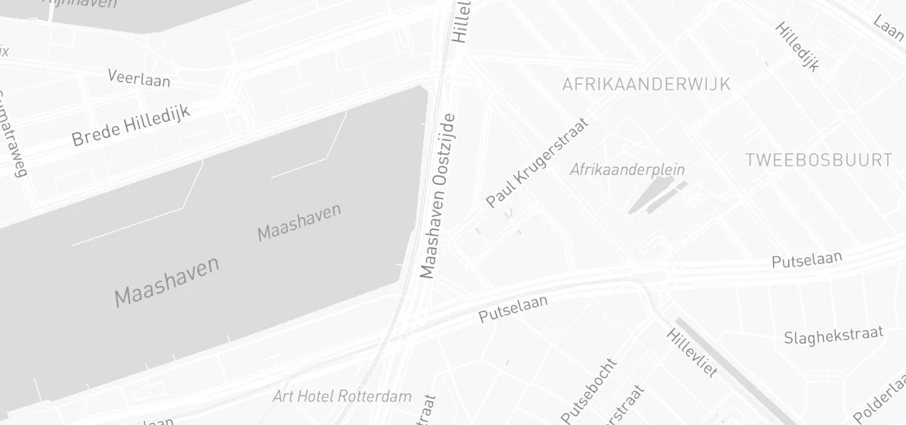 Kaart met de locatie van Scooter Rijbewijs Rotterdam aan de Paul Krugerstraat 221, Rotterdam