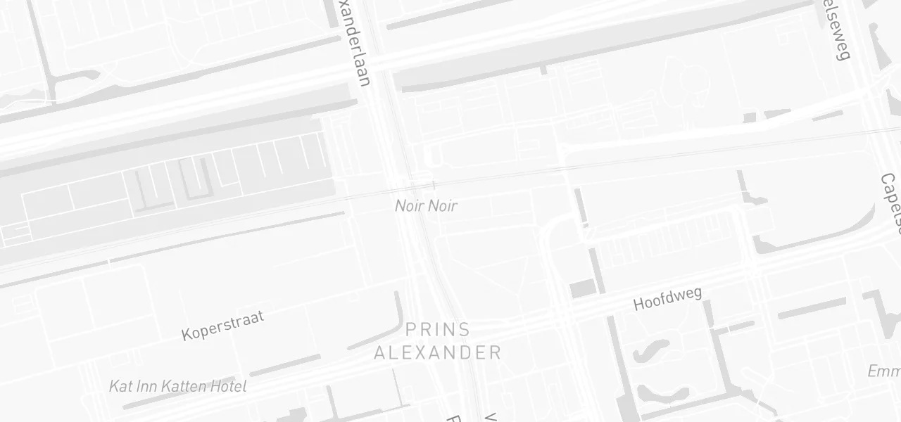Kaart met de locatie van Strijders B.V. aan de Prins Alexanderplein 8, Rotterdam