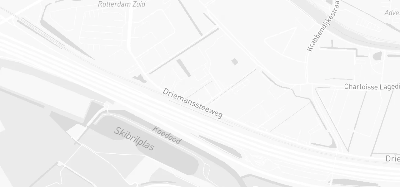 Kaart met de locatie van Tesla Center Rotterdam-Driemanssteeweg Rotterdam aan de Rotterdam