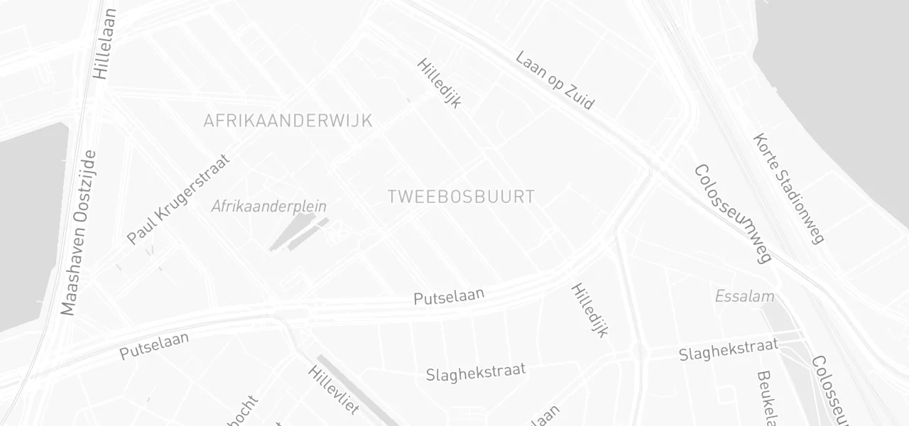 Kaart met de locatie van Verkeersschool Rules aan de De la Reystraat 80-C, Rotterdam