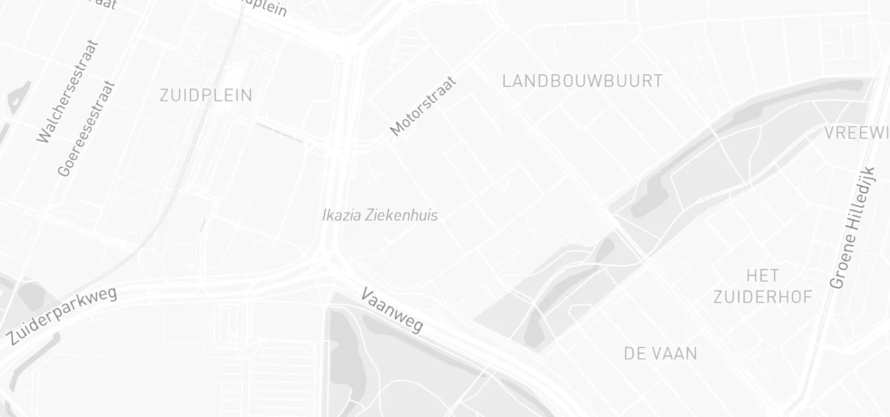 Kaart met de locatie van Zuiderpark College aan de Rotterdam